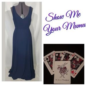 NWOT Show Me Your Mumu Jenn Maxi Dress Navy Sz XL